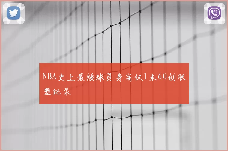 NBA史上最矮球员身高仅1米60创联盟纪录